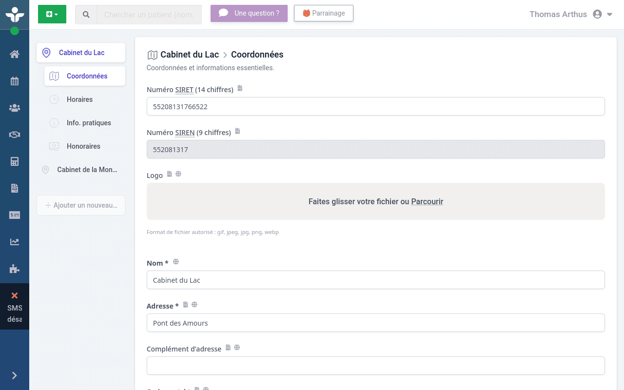 Gestion multi-cabinet Terapiz