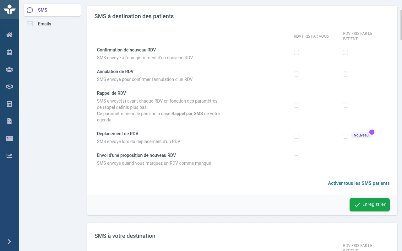 Illustration montrant le paramétrage intégrale de tous vos SMS : vous gardez la maîtrise de votre utilisation